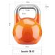 Gorilla Sports Soutěžní kettlebell, oranžový, 28 kg