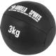 Gorilla Sports Kožený medicinbal, 3 kg, černý