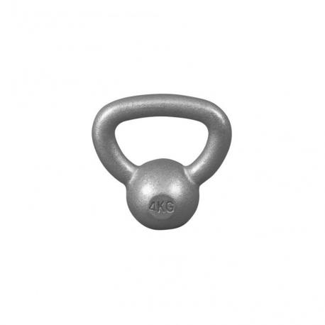 Gorilla Sports Kettlebell činka, litinová, šedá, 4 kg