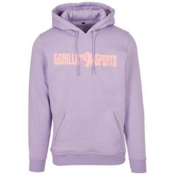 Gorilla Sports Mikina s kapucí - fialová/korálová L