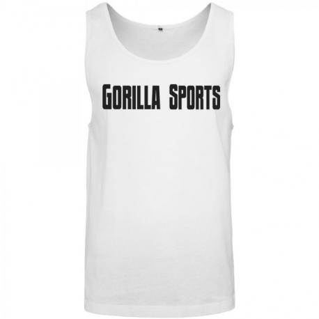 Gorilla Sports Sportovní volné tílko, bílé, XS