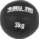 Gorilla Sports Sada kožených medicinbalů, 6 kg, černý