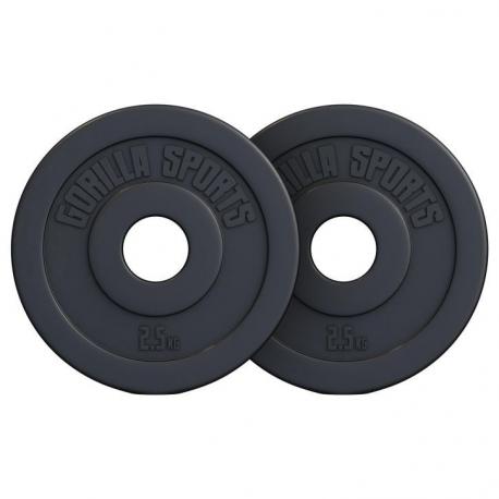 Gorilla Sports Sada zátěžových desek 2 x 2,5 kg