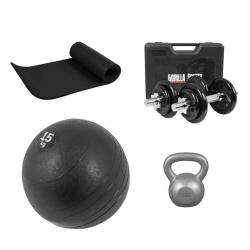 Gorilla Sports Sada pro fitness cvičení, černá