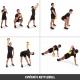 Gorilla Sports Sada pro fitness cvičení, černá/červená