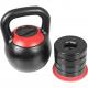 Gorilla Sports kettlebell, nastavitelná hmotnost 8 - 16 kg