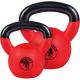 Gorilla Sports Sada kettlebellů, pogumovaný povrch, 28 kg