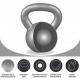 Gorilla Sports Sada kettlebell činek, litina, 12 a 16 kg