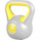 Gorilla Sports Kettlebell činka, vinylová, žlutá, 4 kg