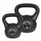 Gorilla Sports Sada kettlebell činek, plast, černé, 24 kg