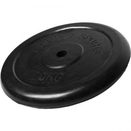 Gorilla Sports Činkový kotouč 20 kg, litinový s pogumováním