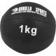 Gorilla Sports Sada kožených medicinbalů, 15 kg, černý