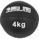 Gorilla Sports Sada kožených medicinbalů, 15 kg, černý