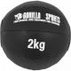 Gorilla Sports Sada kožených medicinbalů, 15 kg, černý