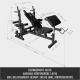 Gorilla Sports Sada posilovací lavice + nakládací set, černá