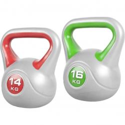 Gorilla Sports Kettlebell set, plast, 14 kg, 16 kg