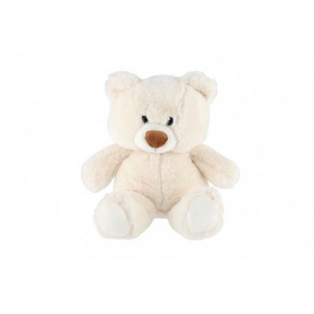 Medvěd sedící, plyš, 35 cm, bílý