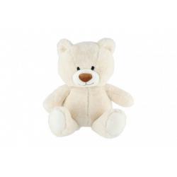 Medvěd sedící, plyš, 45 cm, bílý
