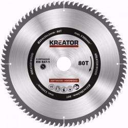 Pilový kotouč Kreator KRT020428, na dřevo, 254 mm, 80T