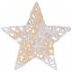 Třpytivá hvězda, teplá bílá, 20 LED, Ø 30 cm