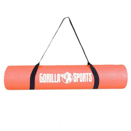 Gorilla Sports podložka na jógu z PVC, korálová