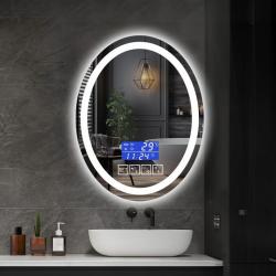 IREDA zrcadlo s LED osvětlením, 80 x 60 cm + Bluetooth