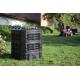 Zahradní plastový kompostér, 600 L, černý