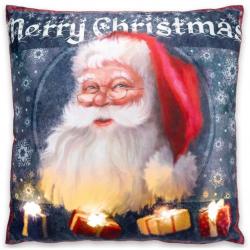 Dekorativní polštář s LED osvětlením Santa Claus, 38 x 38 cm