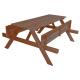 PIKNIK zahradní set dřevěný,180 x 165 x 72 cm, mořený