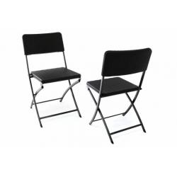 Sada 2 skládacích polyratanových židlí 80 x 40 cm