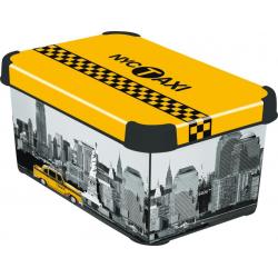 Box úložný s víkem - S - NY CITY CURVER