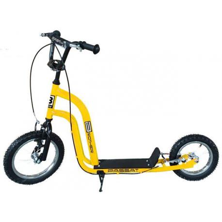 Koloběžka pro děti i dospělé Brother Passat kola 14/12" žlutá