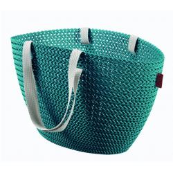 Taška nákupní,pikniková  bag  imitace háčkování- modrá CURVER