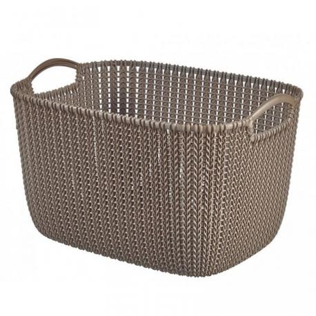 KNIT košík 19L - hnědý CURVER
