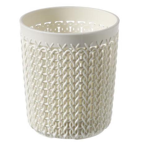 Plastový kelímek KNIT S - krémový