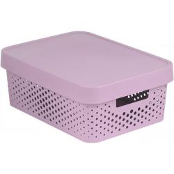 Úložný box INFINITY DOTS 11L - růžový