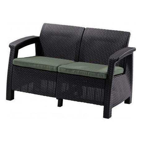 Pohovka CORFU LOVE SEAT - hnědá