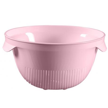 Plastový cedník ESSENTIALS kulatý - růžový