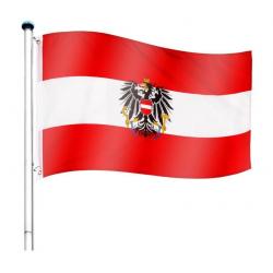 Vlajkový stožár vč. vlajky Rakousko - 650 cm