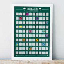 Stírací plakát 100 nejbláznivějších, nejvíce vzrušujících věcí! - Bucket list