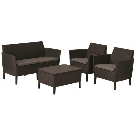 Zahradní polyratanový set SALEMO set - hnědá