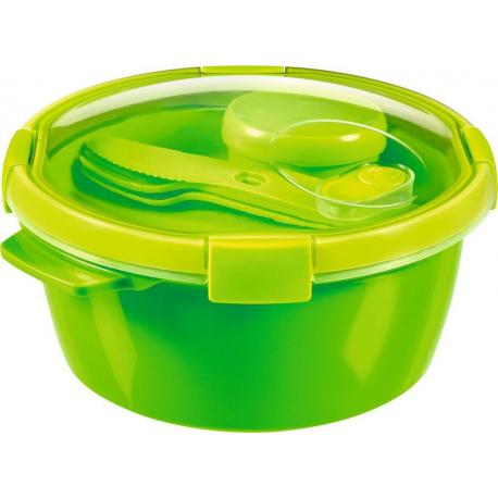 Dóza s příborem, táckem a kelímkem SMART TO GO 1,6L - zelená
