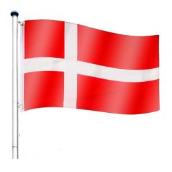 Vlajkový stožár vč. vlajky Dánsko - 650 cm
