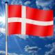 Vlajkový stožár vč. vlajky Dánsko - 650 cm