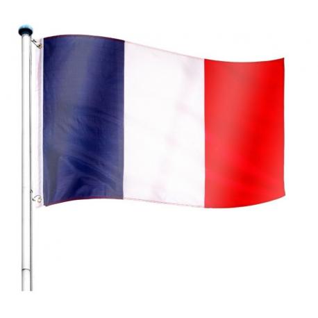 Vlajkový stožár vč. vlajky Francie - 650 cm