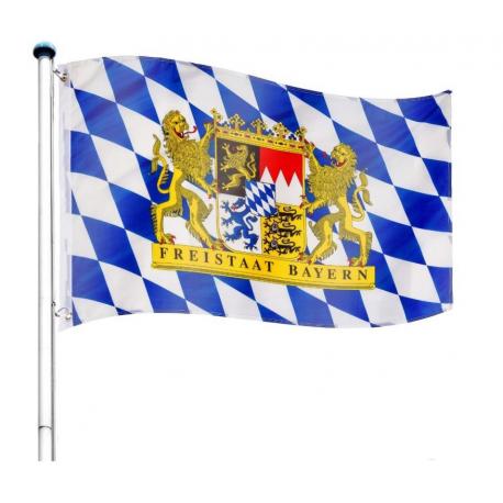 Vlajkový stožár vč. vlajky Bayern - 650 cm