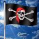 Vlajkový stožár vč. pirátské vlajky - 650 cm
