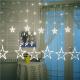 Vánoční dekorace - svítící hvězdy - 150 LED studená bílá