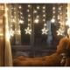 Vánoční dekorace - svítící hvězdy - 150 LED teple bílá