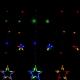 Vánoční dekorace - svítící hvězdy - 150 LED barevná